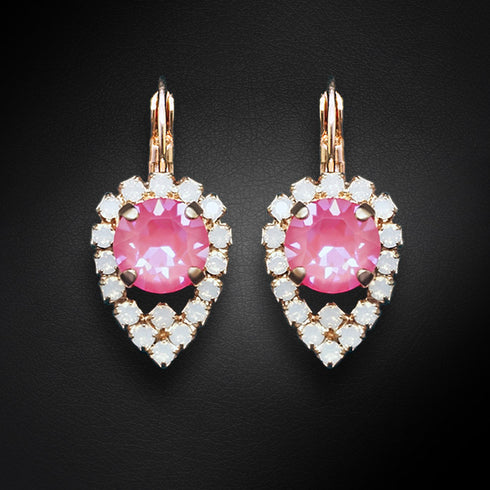 Auskarai "Dīva (Lotus Pink DeLite)" su Swarovski™ kristalais